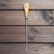 Antiker MUNDLOS Schraubendreher flach mit Holzgriff antikes Werkzeug Nähmaschine