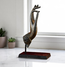 Bronze Buddha Hand Statue Metall Aufsteller Thailand Skulptur Deko buddhistisch