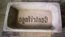 altes Buttermodel Butterform aus Holz "Centrifuge"