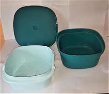 Tupperware Sieb Servierer mit Siebeinsatz Küchen Chef C37 Mint/Türkis NEU&OVP