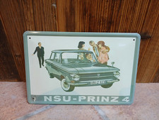 Blechschild NSU - PRINZ 4 Auto Car Oldtimer Sportwagen 20 x 30 cm Retro