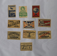 10 alte deutsche Zündholzetiketten, Globus u.a.