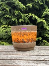 Vintage Scheurich Blumentopf FAT Lava Keramik 806-17 Cm 