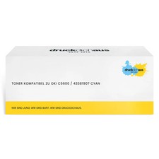 Toner kompatibel zu OKI C5600 / 43381907 cyan