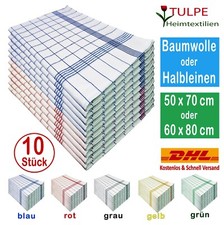 Geschirrtücher Baumwolle Geschirrtuch Halbleinen 10 Set Küchentücher Trockentuch