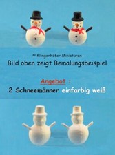 ( 1:220 ) 2 Schneemänner Höhe ca. 0,8 cm einfarbig weiß Spur Z ( Z-EW1 )