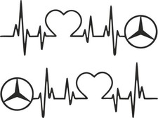 Deko Aufkleber Herzschlag