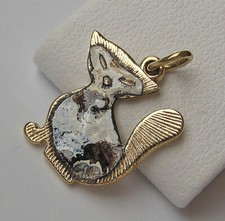 Anhänger Katze Kätzchen in aus 8kt 333 Gold Gelbgold Goldkatze Pendant Cat 7319
