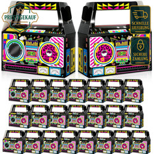 Retro Radio Geschenkboxen | 80er Stil | 24 Stück Deko