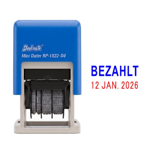 Zweifarbiger datumsstempel mit - datumsstempel,