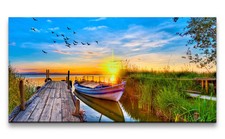 120x60cm Leinwandbild Meer