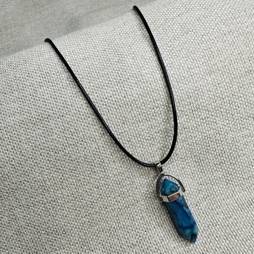 Kette kristall blau schwarz - kette,