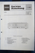 Service Manual-Anleitung für Grundig V 1000  ,ORIGINAL !!