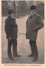 Oberlandstallmeister Graf Lehndorff mit seinem Rossarzt - 1904 ~9x14cm
