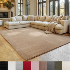 SIMPEX Teppich Wohnzimmer Kurzflor Teppich Waschbar Rutschfest Weich Modern
