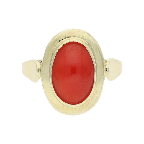 Ring gold 333 koralle - gold,