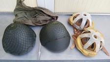 2x NVA Stahlhelm 2x Tarnnetz