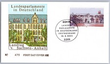 Bund Deutschland BRD FDC Ersttagsbrief Landtag Sachsen-Anhalt 2001