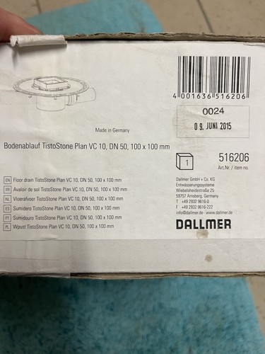 Dallmer bodenablauf tistostone - dallmer,