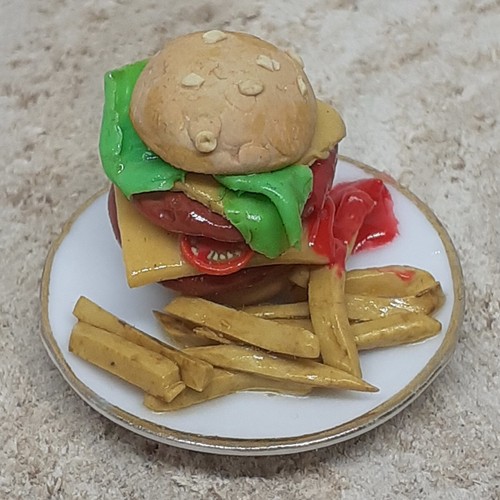 Miniatur burger mit - miniatur,