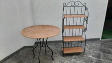Rattan Tisch und Regal