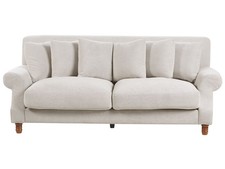 2-Sitzer Sofa Samt weiß mit