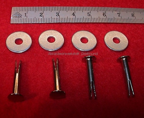 Niete für akkordeonfüße - 4x,