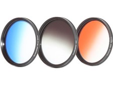  Farb - Verlaufsfilterset ORANGE  + BLAU + ND GRAU Verlaufsfilter 58mm 58mm