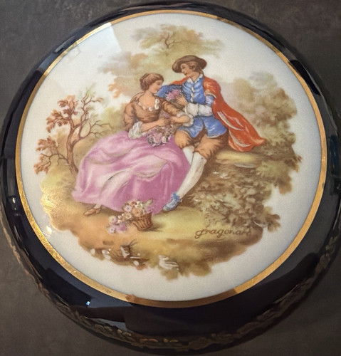 Limoges porzellan deckeldose - limoges,