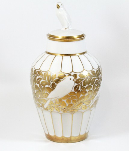 Art déco porzellan deckelvase - porzellan,