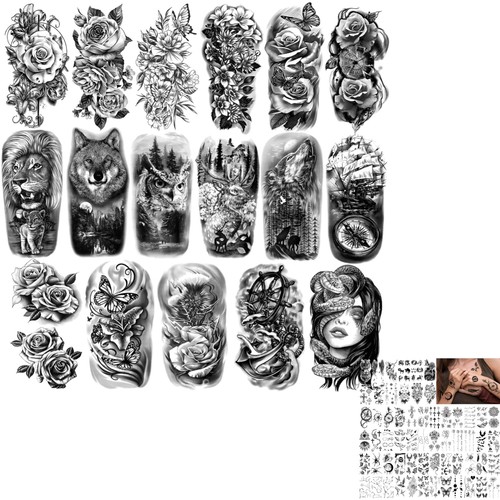 Temporäre tattoos blatt - tattoos,, 77
