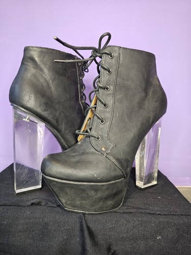 Transparent heels platform - transparent,
