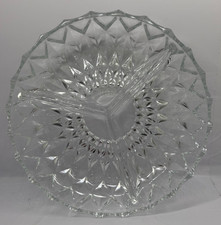 3-Fächer-Schale / Snackteller  - Glas - Durchmesser ca. 21 cm