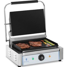Kontaktgrill glatt 2.200 W Gastro Panini Toaster Elektro Grillplatte Edelstahl