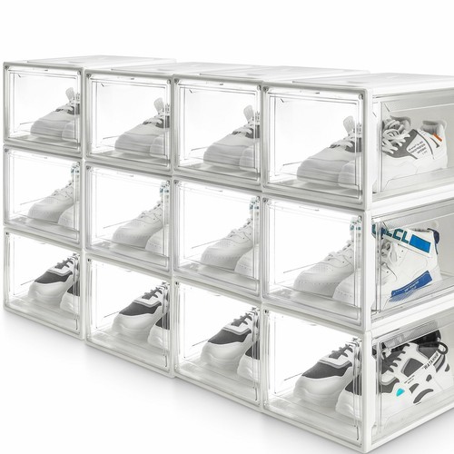12x schuhbox stapelbarer - ,