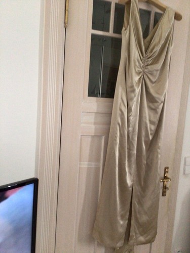 Abendkleid nude gold seide - abendkleid,