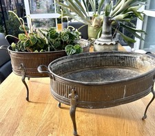 2x antike Kupfer Pflanzschale