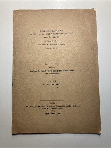 1906 denckmann exkursion - 1906, a.denckmann
