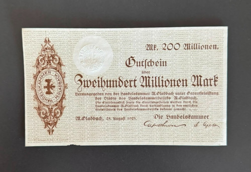 Notgeld mönchen gladbach 1923 - gladbach,