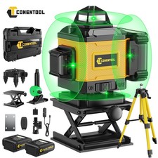 16 Line Laser Level Wasserwaage 4D 360° Kreuzlinienlaser Kit mit 2Akku+1m Stativ