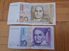 Geldschein 50 DM plus 10 DM