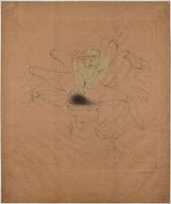 Bellmer, Les Marionettes. [1969]. [Signierte Original-Radierung, handkoloriert].