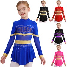 Mädchen Cheer Leader Kostüm Sport Game Team Uniform Cheerleading Cosplay Kleid