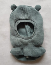 Topomini Strick-Fleece Sturmmütze Schalmütze mit Öhrchen Ku: 50/52 TOP