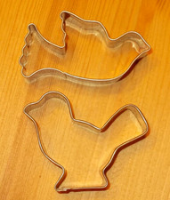 2 Metall Ausstecher Vögel Taube Amsel Mittelgroße Ausstechformen Frühling