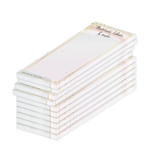 Pricaro notizblock golden - notizblock, "golden