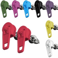Ohrstecker Ohrringe Ohrring Reißverschluss Zipper coral weiß schwarz