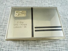 Zigaretten Dose  Z. Erg. Uffz. - Korps Lübeck - Bl. antik um 1910