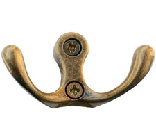 Kleiderhaken Wandhaken Mantelhaken Garderobenhaken Huthaken Haken 32 Alt Messing