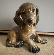 Rosenthal Selb Kunstabteilung Porzellan Dackel Hund Figur Ca. 15cm